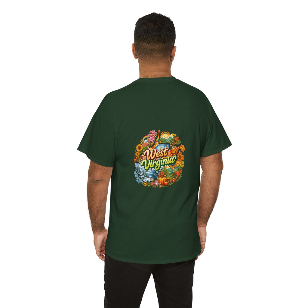 West Virginia Scenic Tee — Retro State Nature Graphic T-Shirt